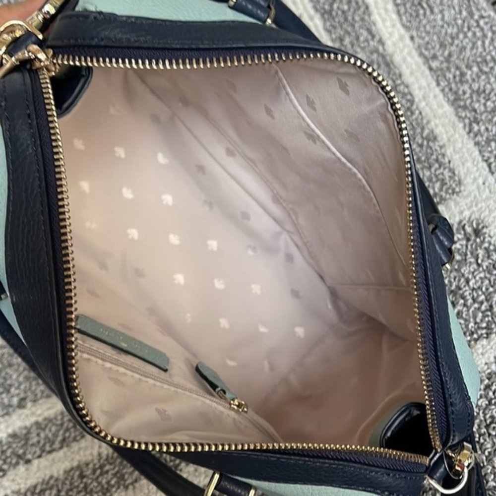 Kate Spade Colorblock Pebbled Leather Mimi Satchel Aphrodite - Picture 8 of 16